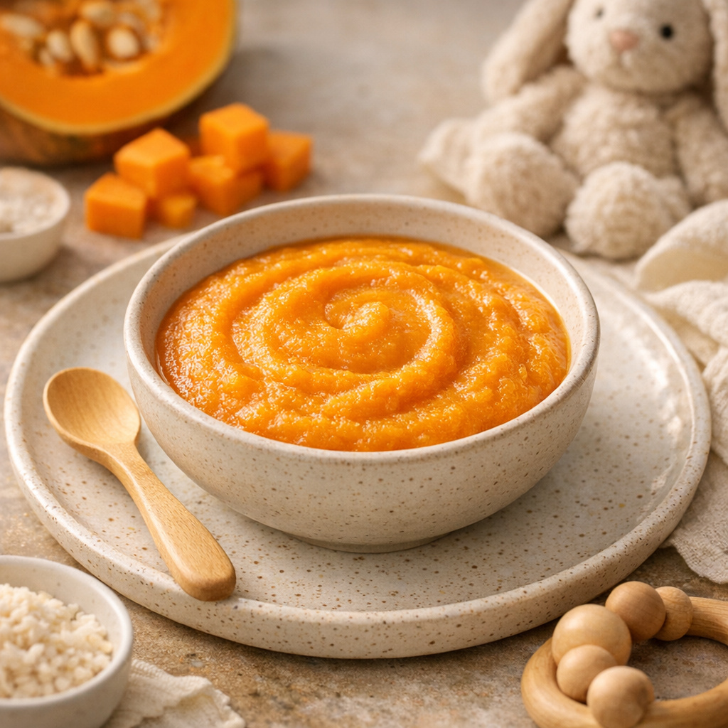 Kürbisbrei ab 6 Monate – einfacher erster Brei ohne Zusätze