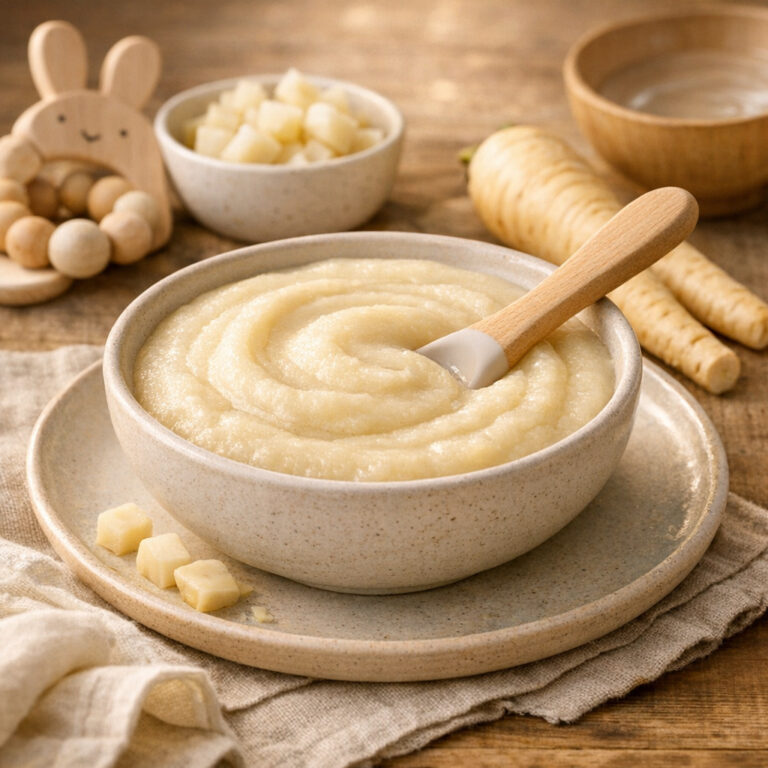 Pastinakenbrei für Babys ab dem 5. Monat – besonders sanft und gut verträglich