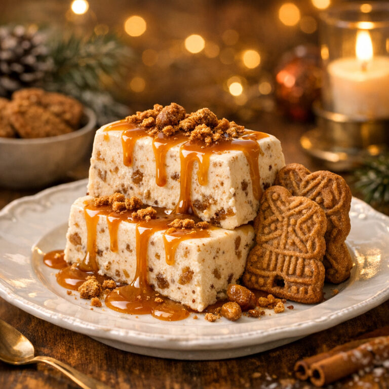 Spekulatius-Parfait mit Karamellsauce – perfektes Weihnachtsdessert zum Vorbereiten
